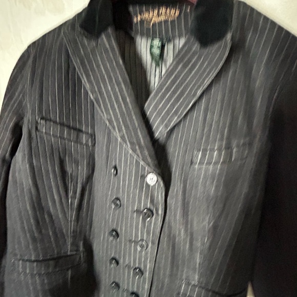 Vintage Lauren Jeans Co. Premium
Size Large Crop Jean jacket Double breasted - Picture 5 of 10